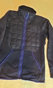 Patagonia mens jacket XS Navy Polartec fleece quilted shoulders